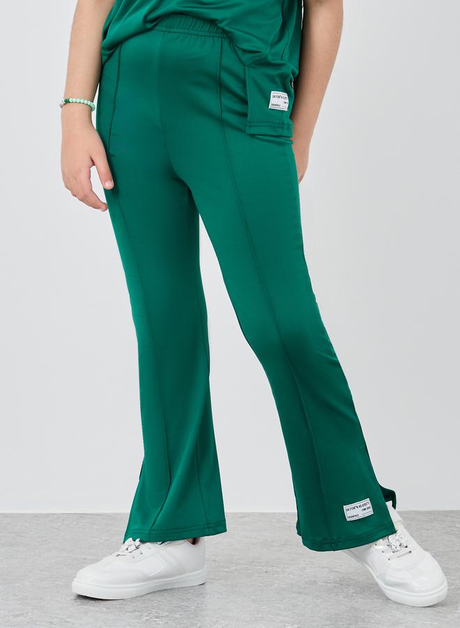 Styli Patch Detail Oversized T-Shirt and Flared Leggings Set - Image 5