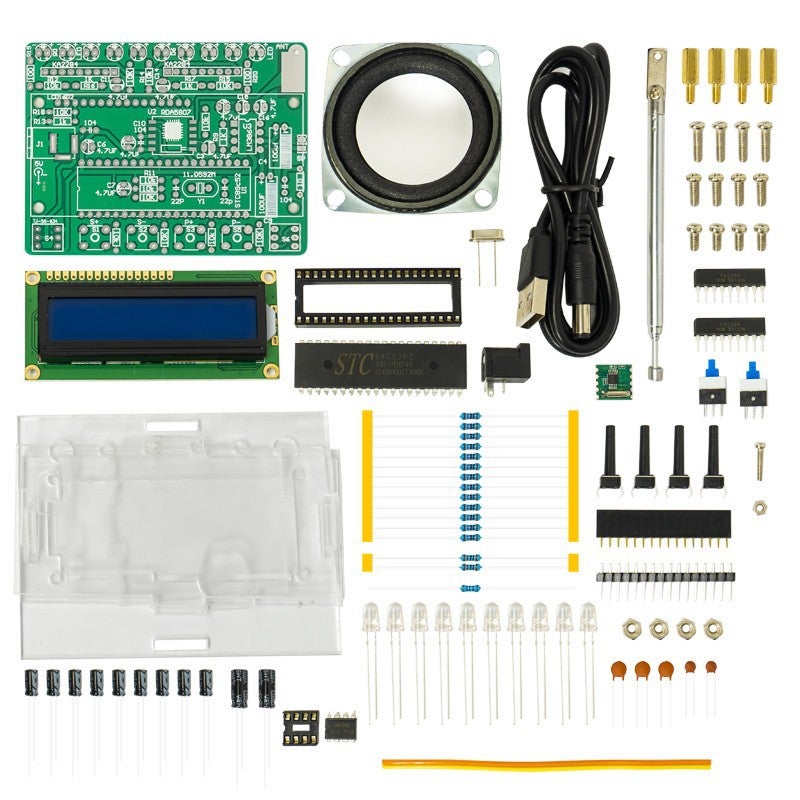 Digital Fm Radio Diy Kit Tj-56-634 With Level Indicator 51 Microcontroller Rda5807 - Image 5