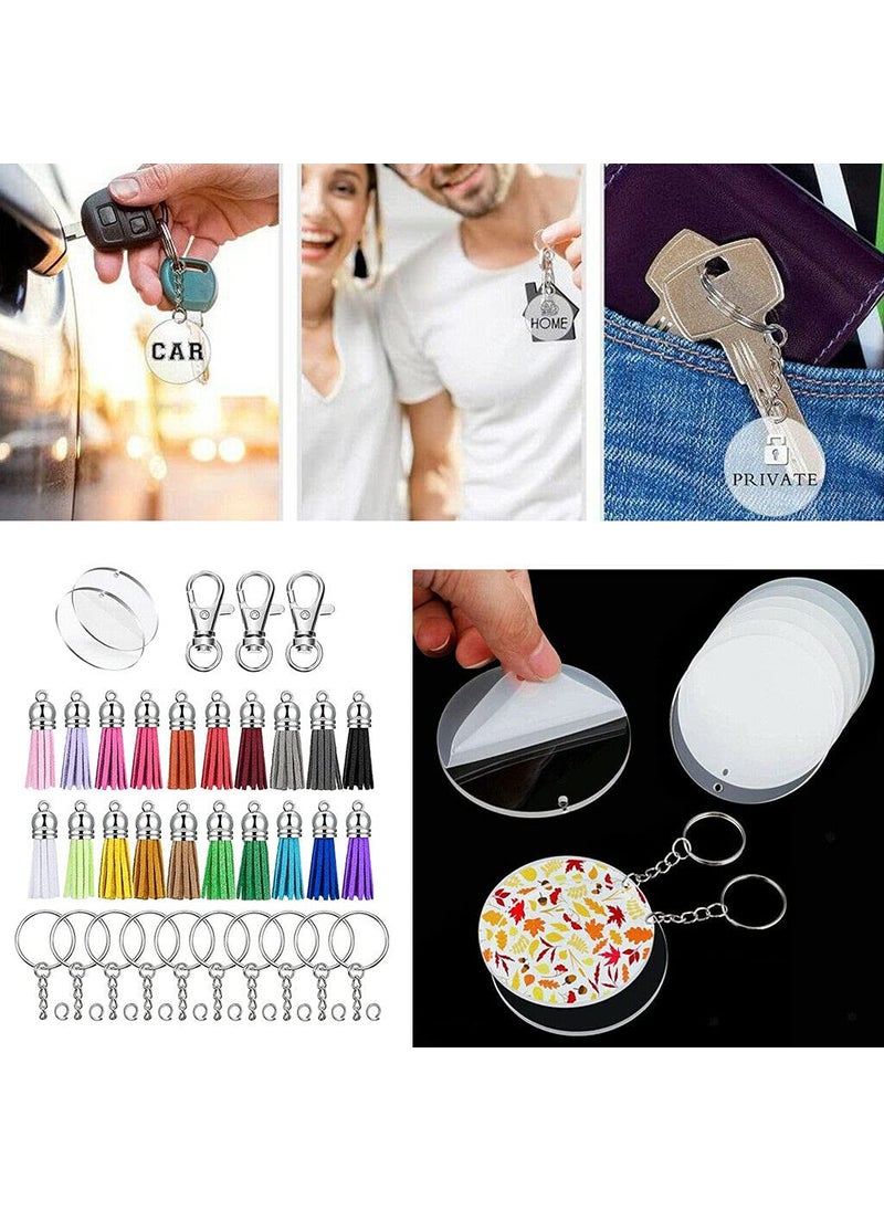 DIY Crafts - DIY Crafts Tassels for Crafts Keychain Tassel Set Including Tassels Lobster Clasp Keychain Keychain Rings Bulk for Acrylic Blank Key chains Shrinky Do it YourSelf - Image 1