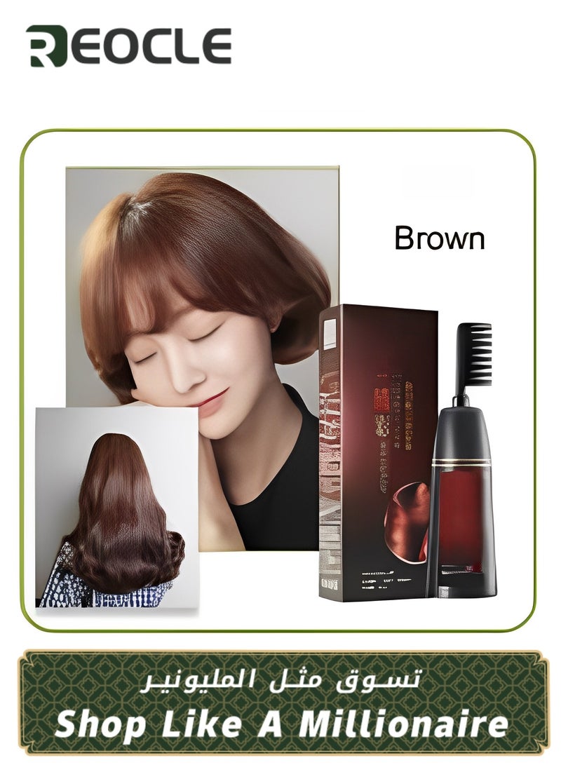 ريوكل صبغة شعر نباتية مستخلص نباتي نقي لتلوين الشعر صبغة شعر سوداء صبغة شعر نباتية جديدة لتغطية الشعر الأبيض - Image 1