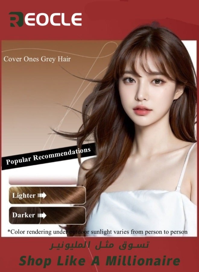 ريوكل صبغة شعر نباتية مستخلص نباتي نقي لتلوين الشعر صبغة شعر سوداء صبغة شعر نباتية جديدة لتغطية الشعر الأبيض - Image 2