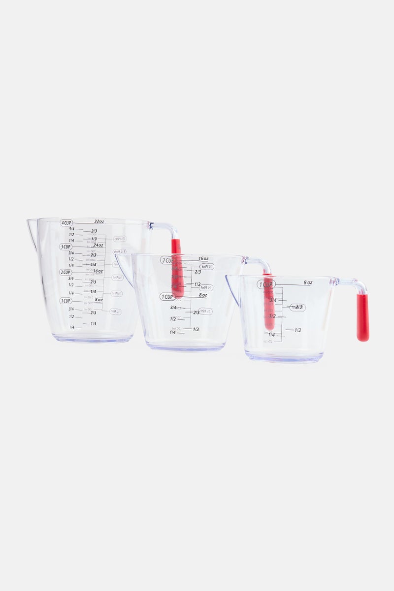 Colour Works 3Pcs Brights Measuring Jug Set, Transparent - Image 1