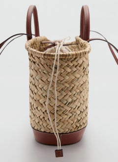 MANGO Large Double-Handle Natural Fibre Basket Tote  - Image 3