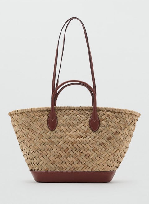 Large Double-Handle Natural Fibre Basket Tote