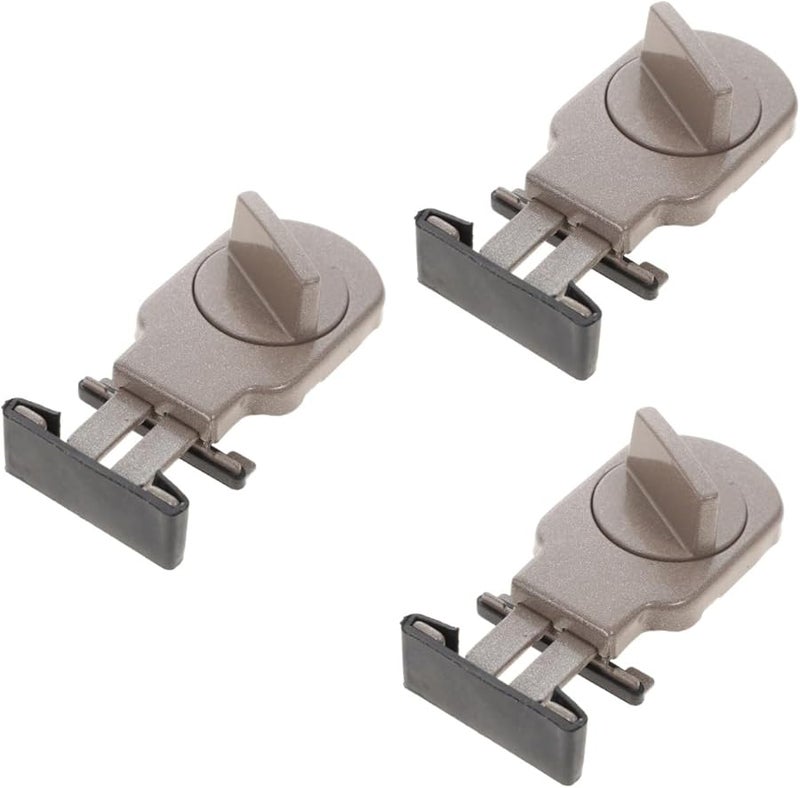 3Pcs Child Safety Locks For Sliding Doors And Windows White - Image 1