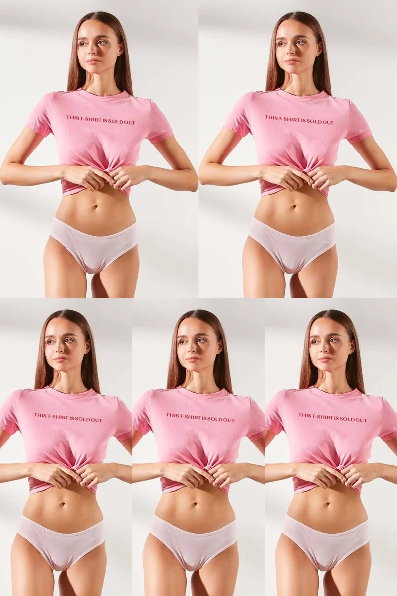 سي اند سيتي 5-Pack Brazilian Panties 590 Powder