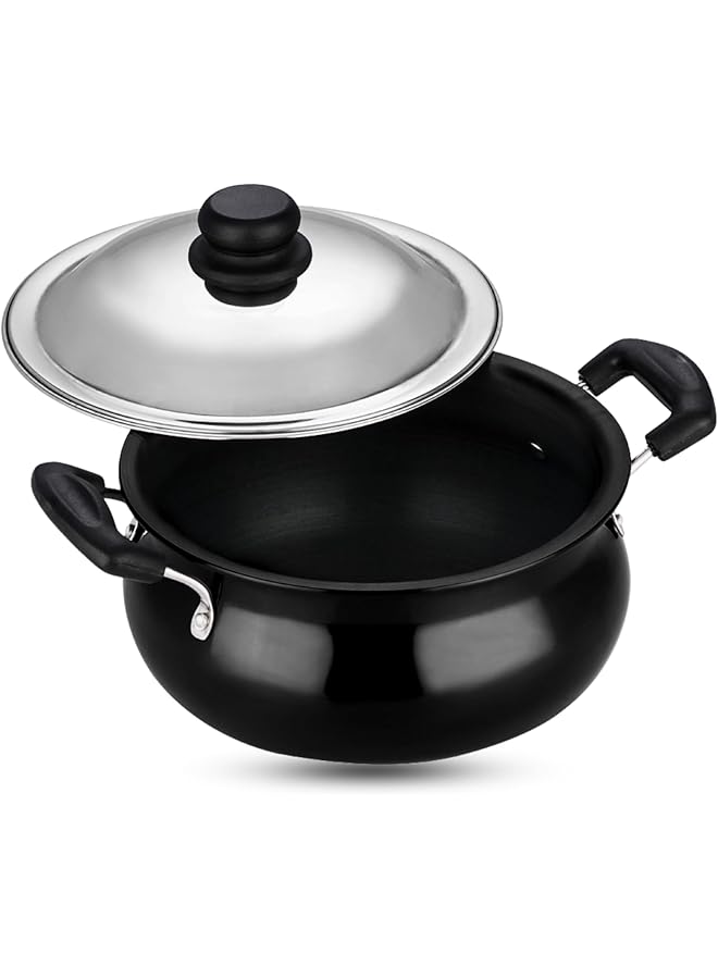 VINOD Hard Anodized Handi With Lid  Junior, 3 Ltr Non   Induction - Image 1