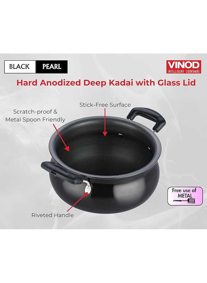 VINOD Hard Anodized Handi With Lid  Junior, 3 Ltr Non   Induction - Image 5