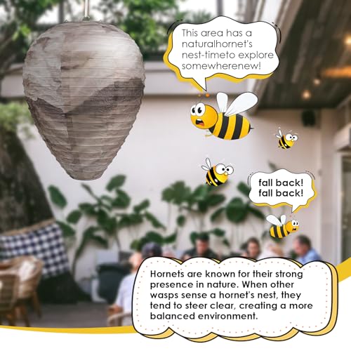 KALKAL 2026 Upgraded 4 Pcs Wasp Nest Decoy More Realistic Outdoor Hanging Fake Wasp Nest for Patio Garden Yard Eaves Home - Image 3