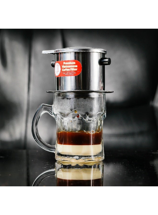 Thang Long 2 Pack Vietnamese Coffee Filter Brewer. Great for travel and camping, 11oz large, Gravity Insert - Image 3