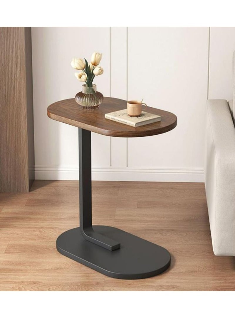 كابتن تيك Coffee Table Living Room Sofa Side Table Modern Scandinavian Simple Home Small Balcony Bedroom Corner Table Bedside Table (Black) - Image 1