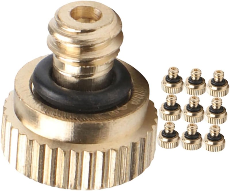 Luxshiny 10Pcs Low Pressure Misting Nozzle Durable Sprayer Heads for Garden Greenhouse Lawn Irrigation Easy Installation Versatile Use for Cooling Humidifying - Image 1