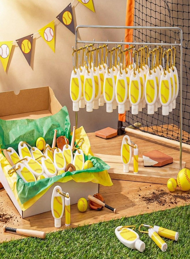 Demissle 24Pcs Softball Travel Size Mini Sunscreen and Sunscreen Lip Balm Bulk Spf Party Favors Small Sunblock with Carabiner Packet Outdoor Must Have Accessories Gifts for Team Players Fans Coach - Image 4
