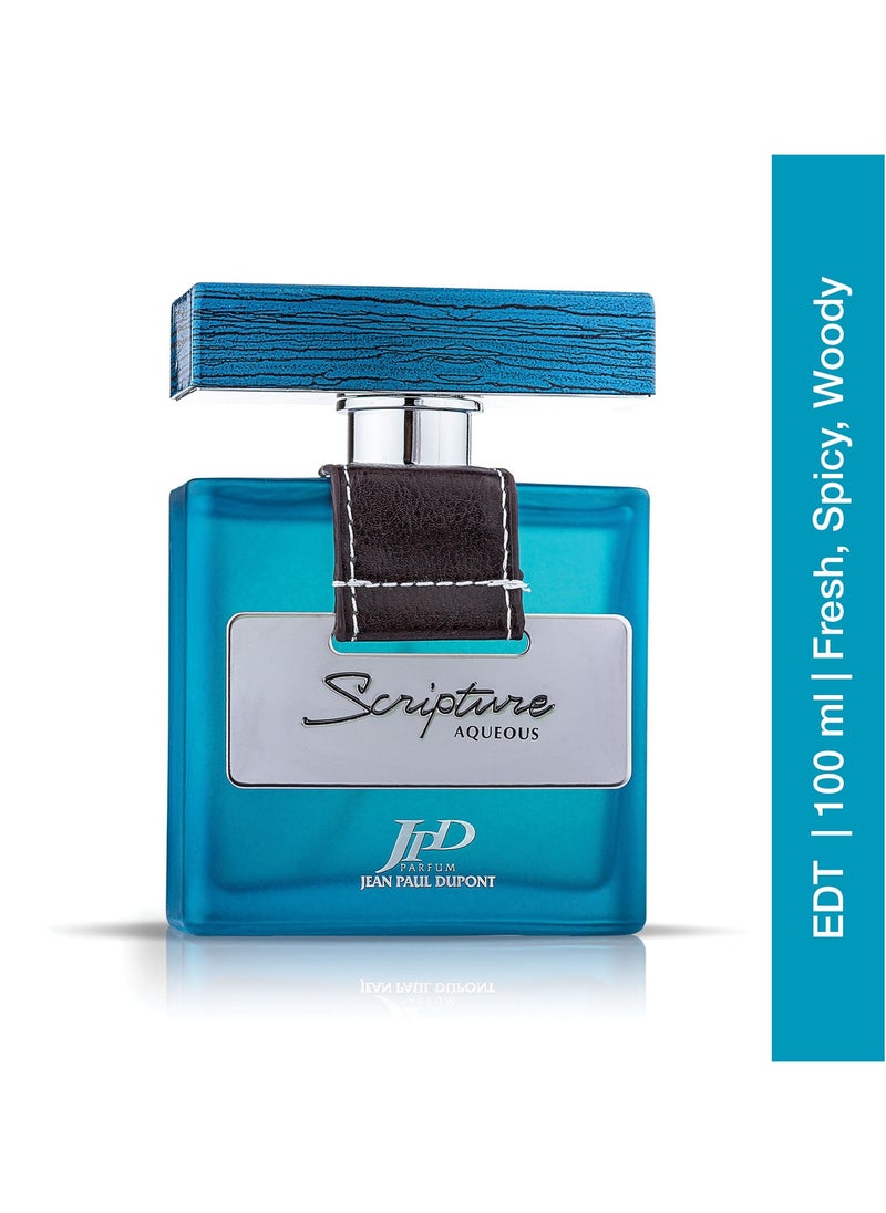 Jean Paul Dupont Scripture Aqueous Eau de Toilette For Men 100ml (Pack of 2)  - Image 5