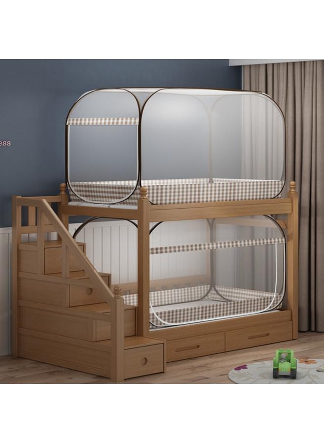 Bluejw Single Bed Mosquito Net Student Dormitory Foldable 0.91.2 Upper And Lower Yurt M Side Door Installation Square Roof Free 1.0 - Image 5