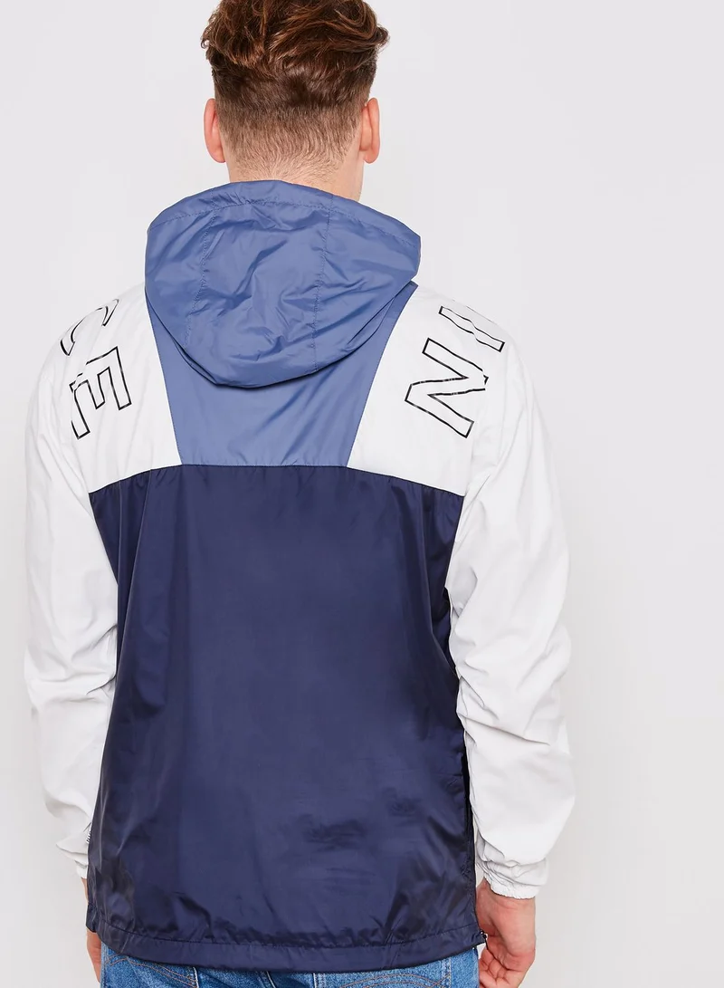 nicce london Colour Block Half Zip Jacket