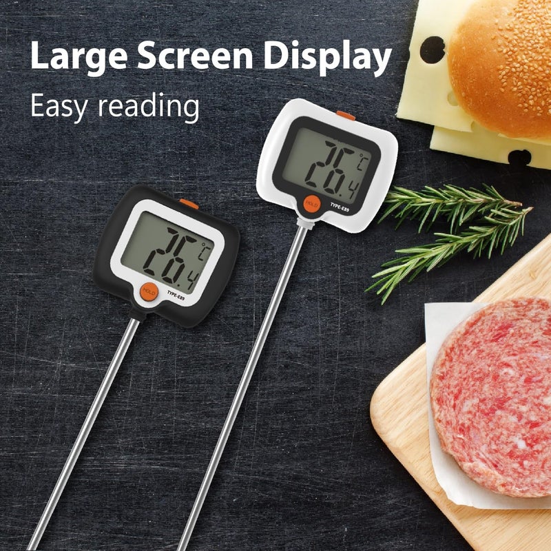 efengcook 10 Inch Long Digital Candy Thermometer with Pot Clip,Deep Fry Thermometer,Rotating Display, Best Instant Read Food Meat Thermometer for Candy Making or Deep Frying - Image 5