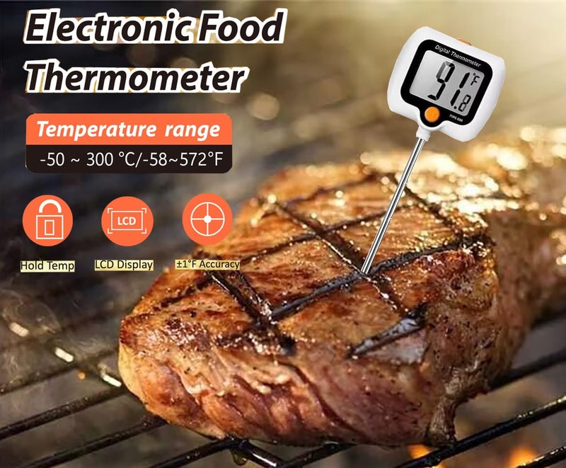 efengcook 10 Inch Long Digital Candy Thermometer with Pot Clip,Deep Fry Thermometer,Rotating Display, Best Instant Read Food Meat Thermometer for Candy Making or Deep Frying - Image 3