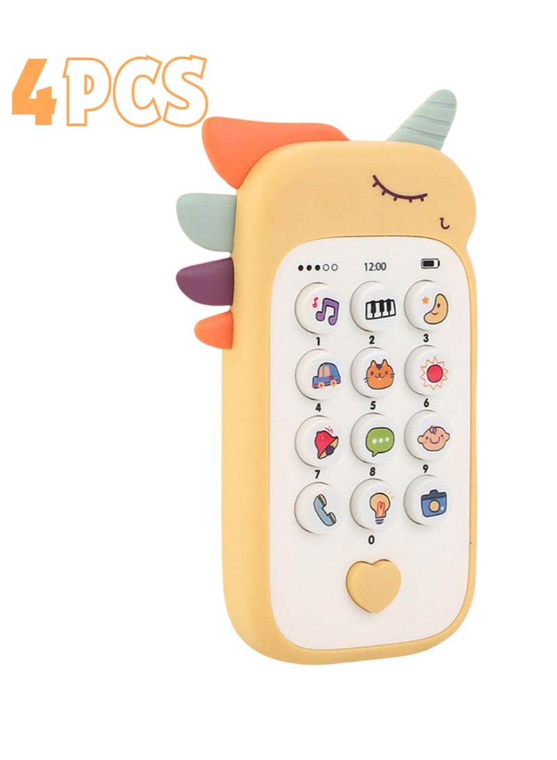 UNICORN SMART PHONE EDUCATIONAL TOY FOR KIDS FUN  INTERACTIVE LEARNING Random Color 4 Pieces - Image 1