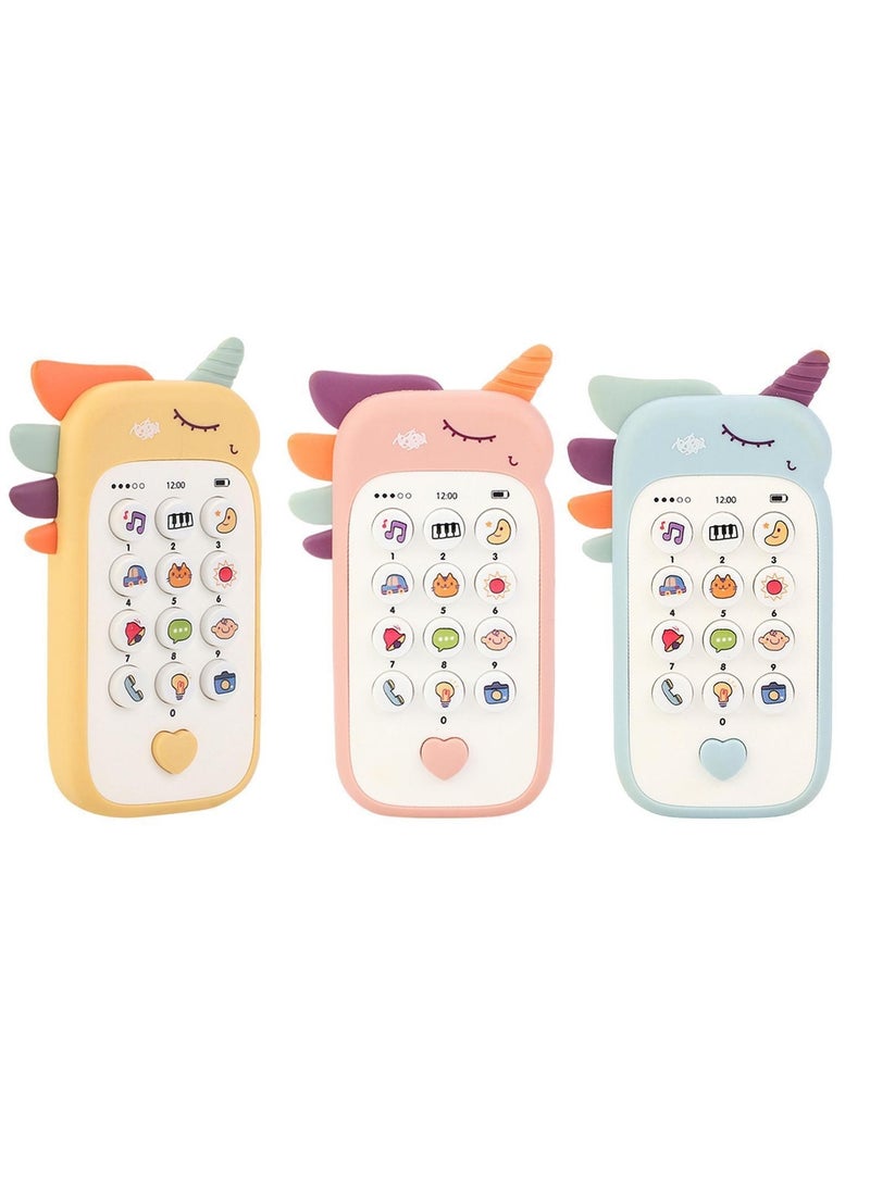 UNICORN SMART PHONE EDUCATIONAL TOY FOR KIDS FUN  INTERACTIVE LEARNING Random Color 4 Pieces - Image 2