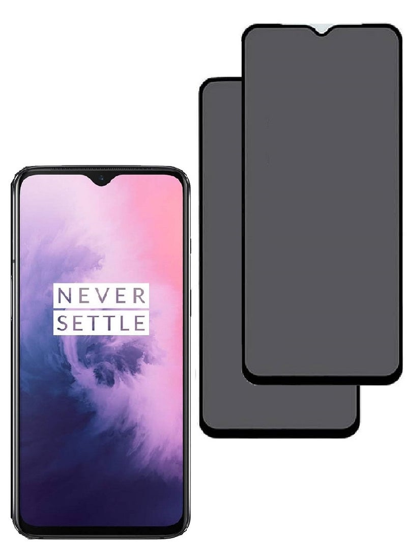 we3 2 Piece Tempered Glass Screen Protector Anti-Spy Privacy Designed For OnePlus 7 Full Glue Edge to Edge Full Screen Coverage And Bubble Free - Image 1