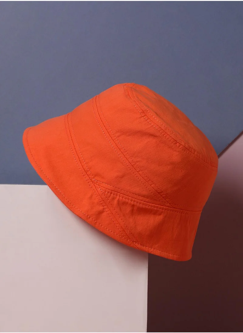 صوص هاوت Self-Design Patched Bucket Hat - Orange