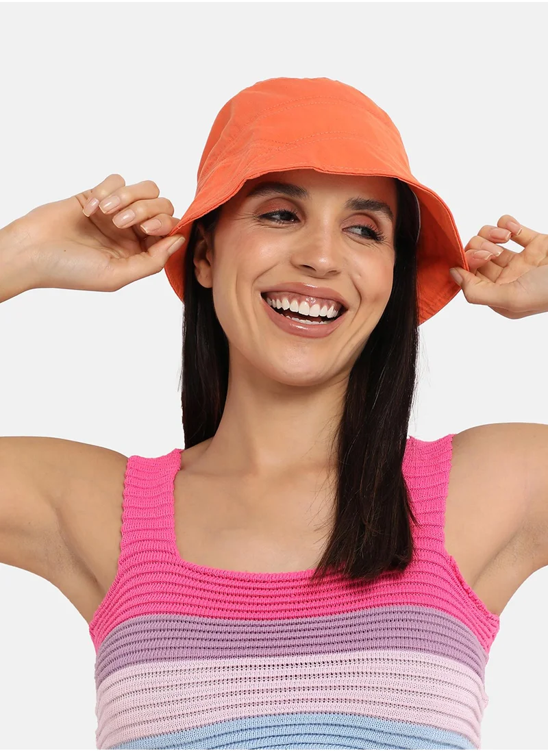 صوص هاوت Self-Design Patched Bucket Hat - Orange
