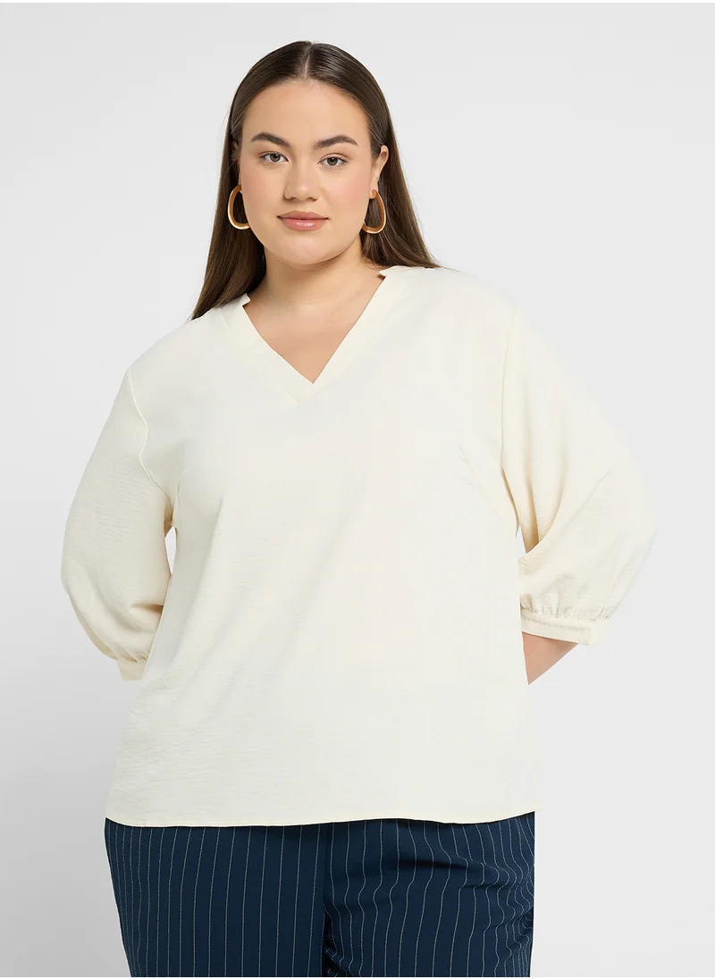 Vero Moda Curve V Neck Knitted Sweater