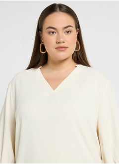 Vero Moda Curve V Neck Knitted Sweater  - Image 3
