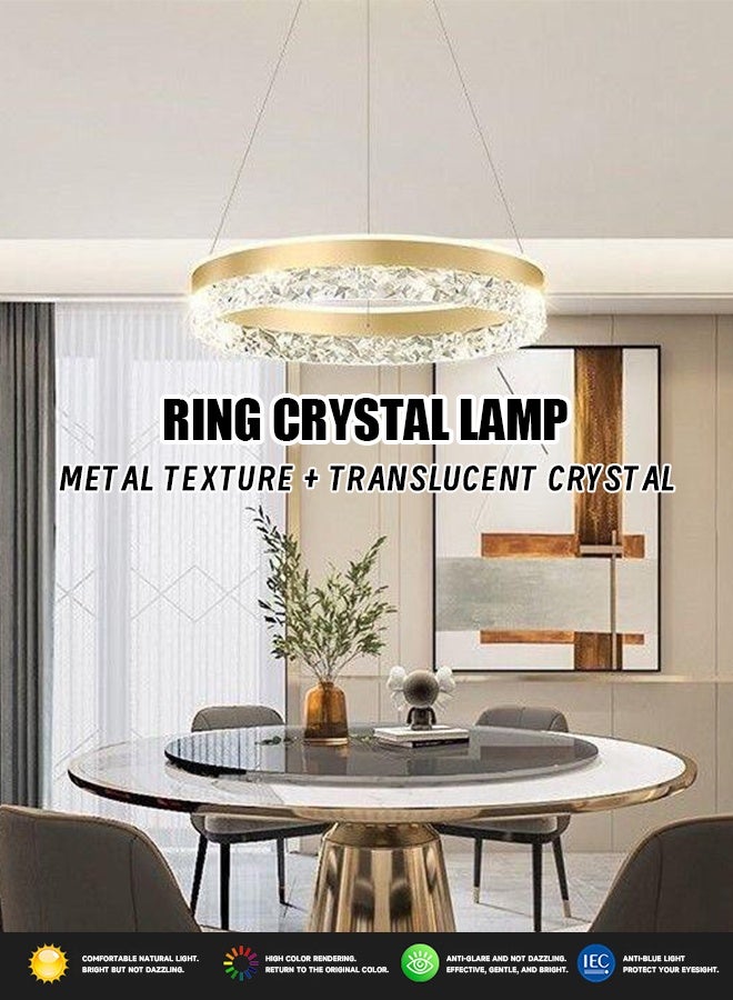 3-Color Modern creative gold ring chandelier dining room home living room kitchen ceiling chandelier - Image 3