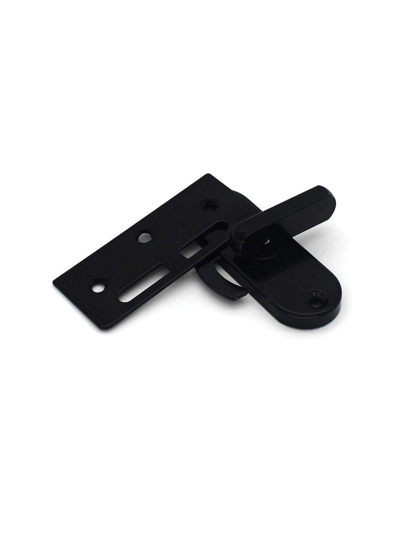 SOLARAE Anti Theft Sliding Door Latch, Sliding Steel Barn Door, Door Buckle Door Bolt with 90 Degree Latch (Black) - Image 5