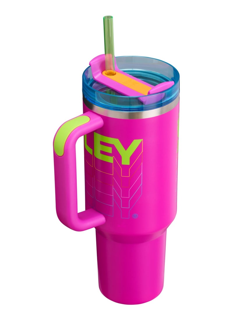 Stanley - Reverb 40oz Hot Magenta Insulated Stainless Steel Travel Tumbler – Large Capacity Thermal Cup with Spill-Proof Lid & Straw – Double-Wall Vacuum Flask for Hot & Cold Drinks – Reusable Hydration Mug for Travel, Office, Gym & On-the-Go - Image 1