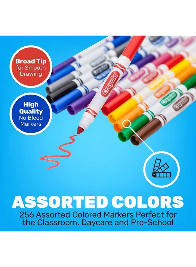 Crayola Classpack Markers Crayola Markers Bulk Set Of 16 Colors With 16 Markers Each Ideal For Classrooms School Daycare - Image 4