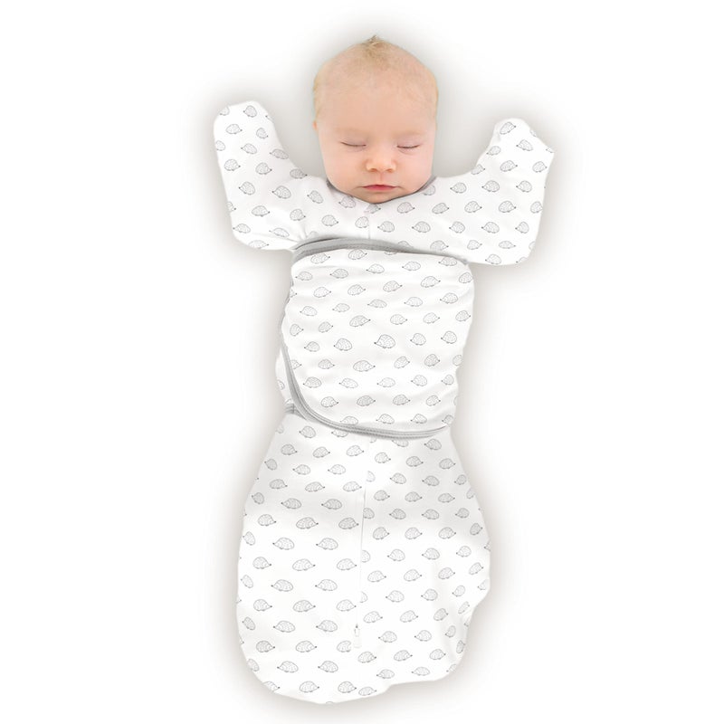 SwaddleDesigns 6-Way Omni Swaddle Sack Arms Up Swaddle for Newborn, More Options to Calm Startle Reflex, Improves Sleep, Easy Transition Baby Sleep Sack, Small, 0-3 Mo, 6-12 lbs, Tiny Hedgehogs Black - Image 2