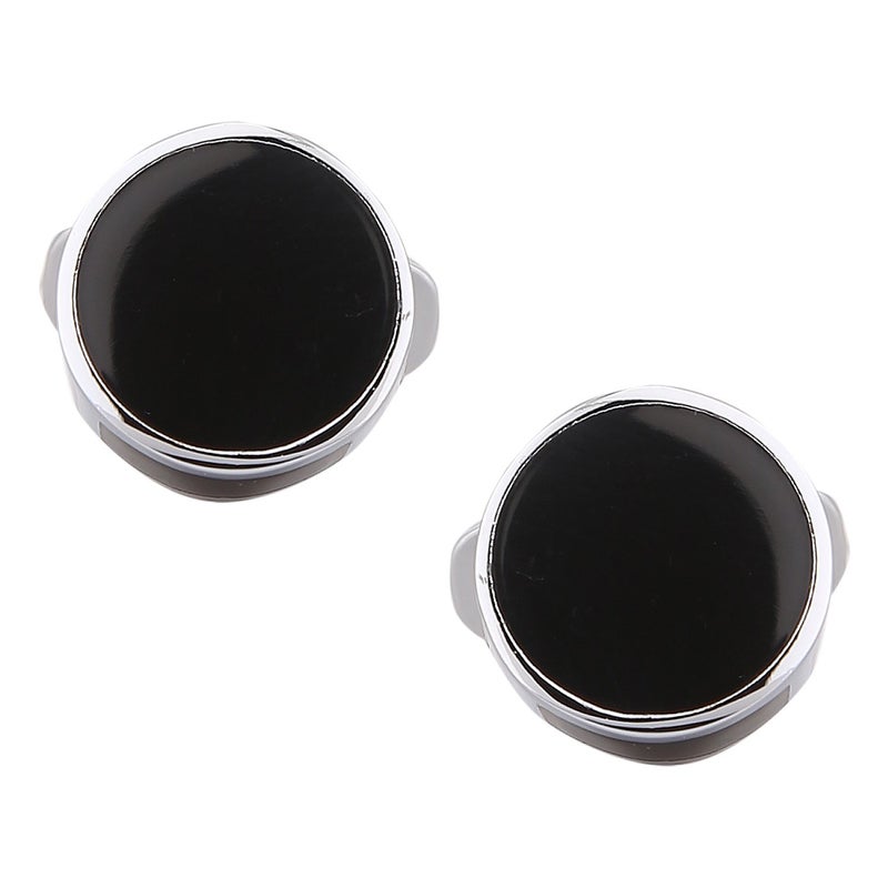 TRIPIN Cufflinks For Men Silver And Black Round Unique Shape Links For Office Corporate Party French Cuff Shirts Shirt Suit Blazer In A Gift Box Tsbzzsil1054 - Image 4