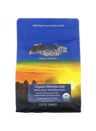 Mt. Whitney Coffee Roasters, Organic Ethiopia Guji, Whole Bean Coffee, Medium Roast, 12 oz (340 g) - pzsku/ZF91BEB1A0C213EF5D317Z/45/_/1652325147/615dc373-e685-4670-9a71-ee6e2df25e24