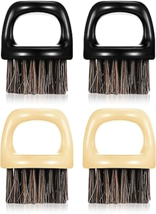 Zopeal - 4 Pieces Knuckle Brush Brushes Fade Brush Barber Knuckle Beard Brush for Men Finger Brush Barber Face Brush Knuckle Neck Brush Soft Bristles Mustache Brush Barber Hair Brush Beard Sweep Beard Styling - Image 1