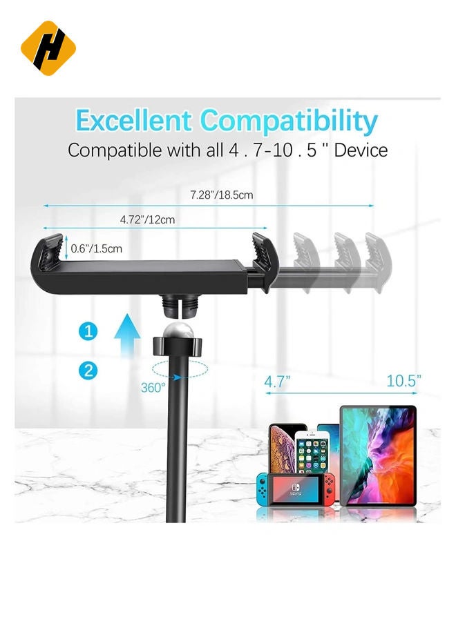 HuHa Tablet Stand Phone Holder, 360 Degree Rotating Adjustable Desktop Tablet Mount Compatible with iPad /iPhone/Nintendo Switch/Samsung Galaxy Tabs/Kindle /eBook Reader and More 4.6 - Image 5