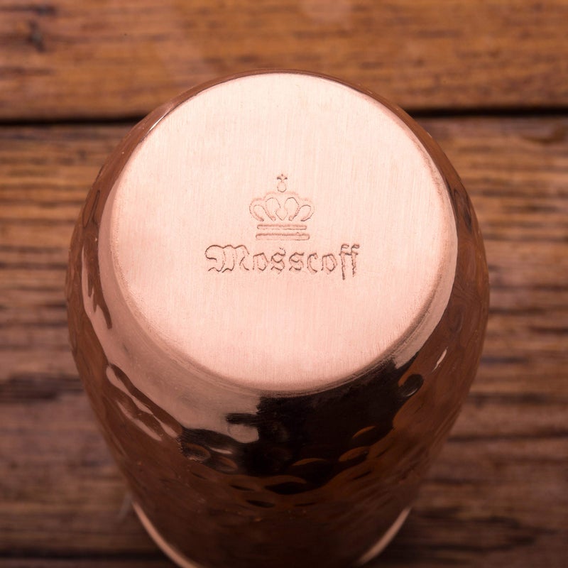 Mosscoff Copper flutes set of 4 - stemless shatterproof champagne flutes of solid copper - Moscow mule copper flute - 7th Copper Wedding - Image 5