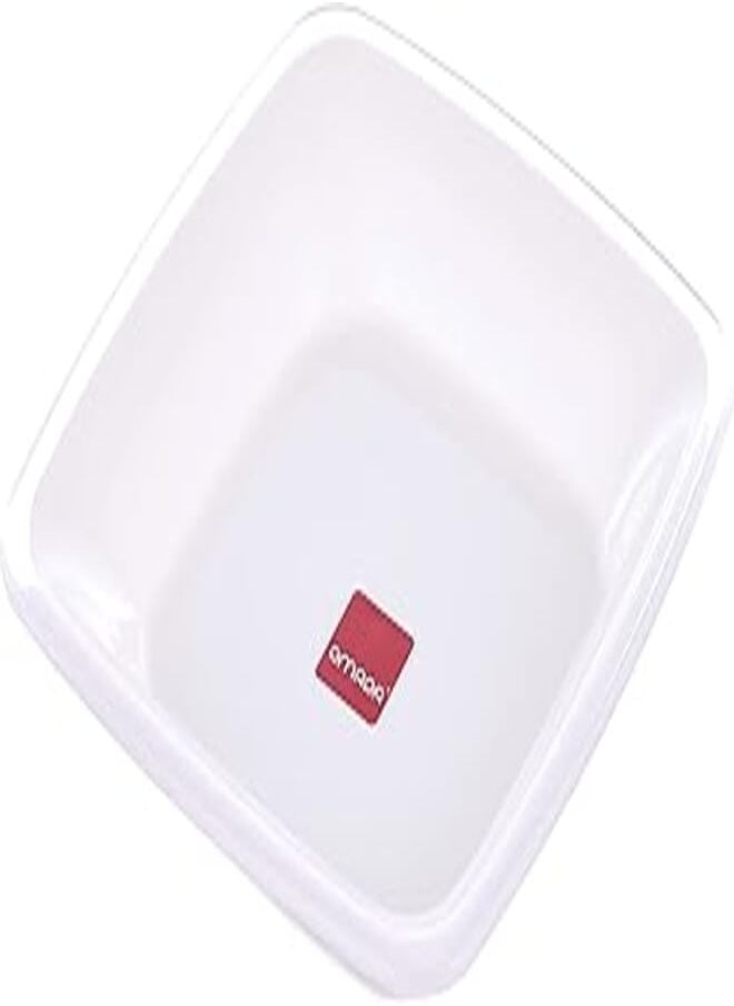 OMADA Omada Square Shaped Elegant Plate (7.8" D, White) 
