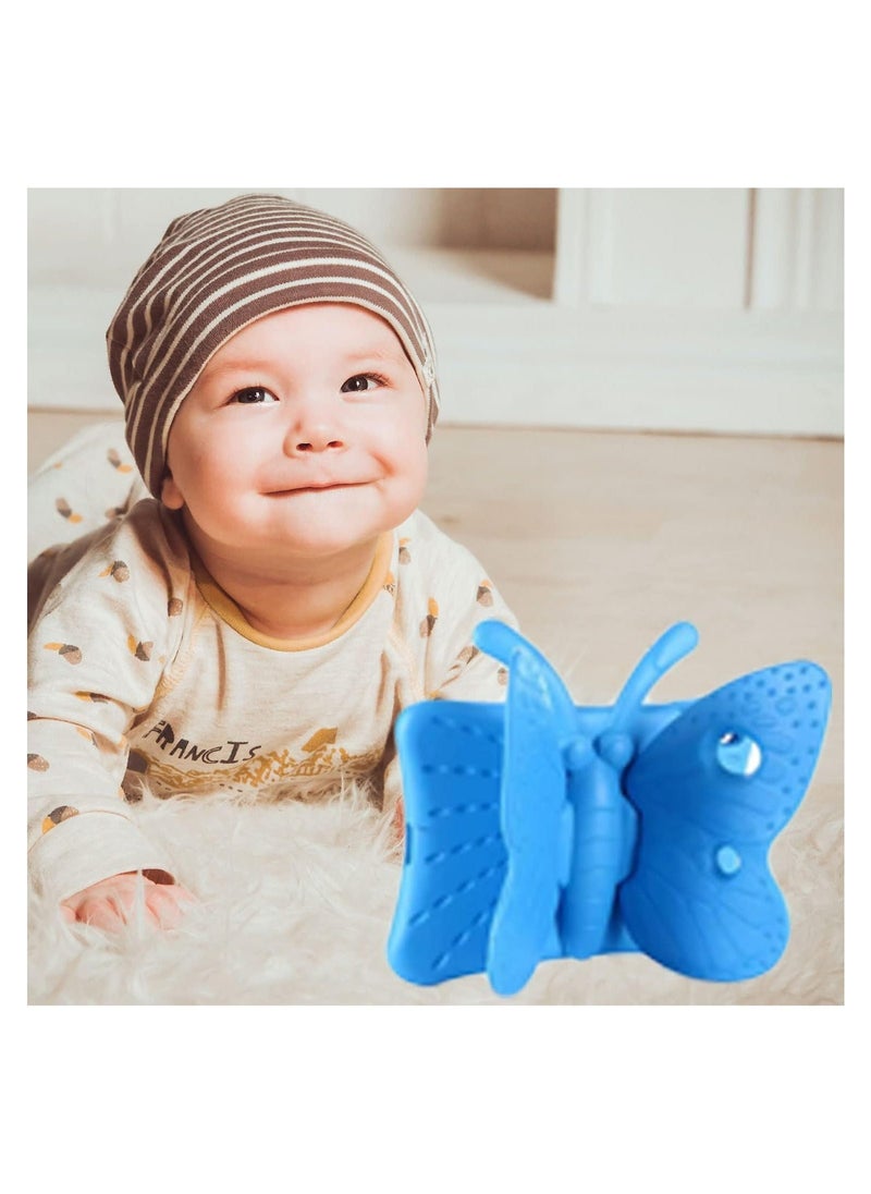 vesus iPad 9th 8th 7th Generation Case Kids Girls, Cute Butterfly Shockproof EVA Foam Super Protection Stand Cover for iPad 2021 2020 2019 10.2" and iPad Air 3 Pro 10.5" - Blue - Image 4