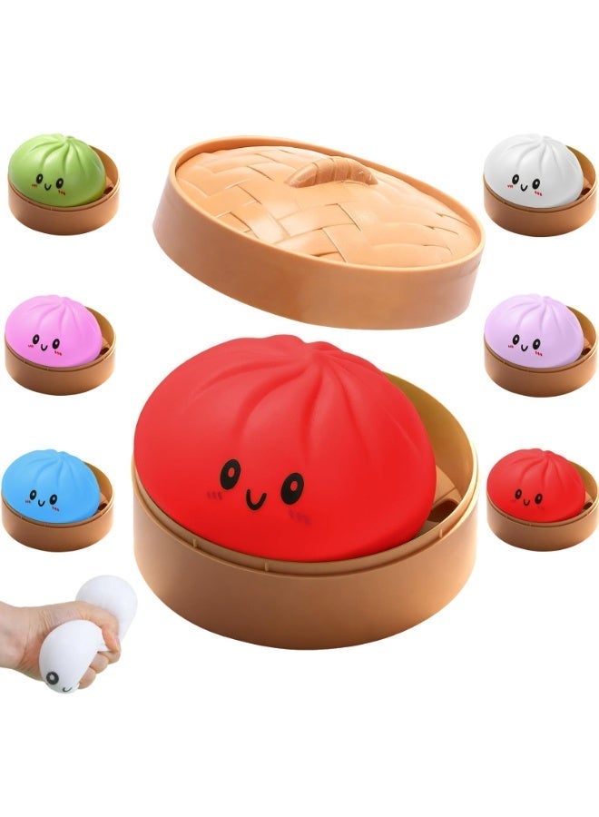 Dumpling Squishy 2026 New Dumpling Box, Dumplings Stress Balls Soft Squeeze Decompression Dough Anxiety Relief Easter Basket Stuffers - Image 1