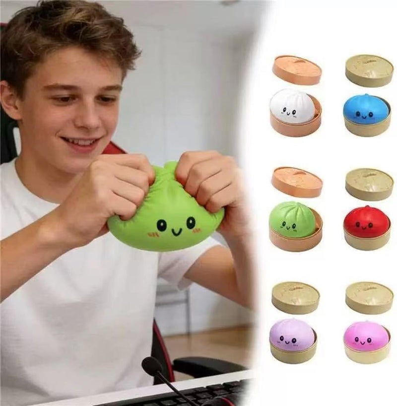 Dumpling Squishy 2026 New Dumpling Box, Dumplings Stress Balls Soft Squeeze Decompression Dough Anxiety Relief Easter Basket Stuffers - Image 5