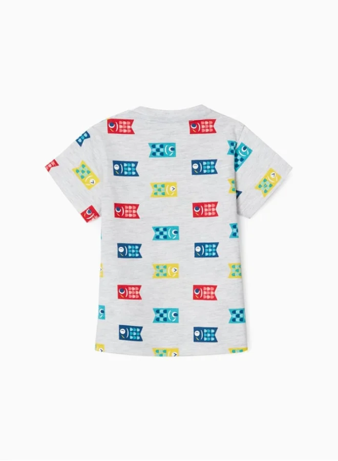 Zippy 2 T-Shirts for Baby Boys 'Fish', Blue/Grey