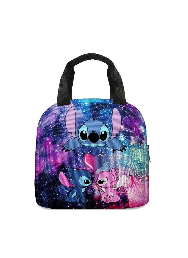 Generic Cute Cartoon Stitch Lunch Bag Insulated Aluminum Foil Picnic Tote  - Image 1