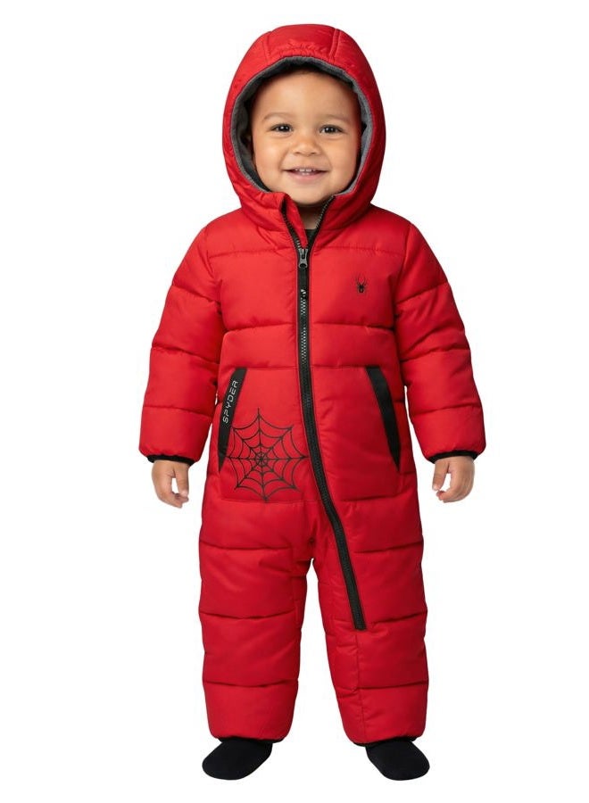 Spyder Toddler Snow Suit - Fleece Lined Zip Snow Pram, Baby Snowsuit for Infants with Hood for Winter, Sizes 0-24 Months - Image 1