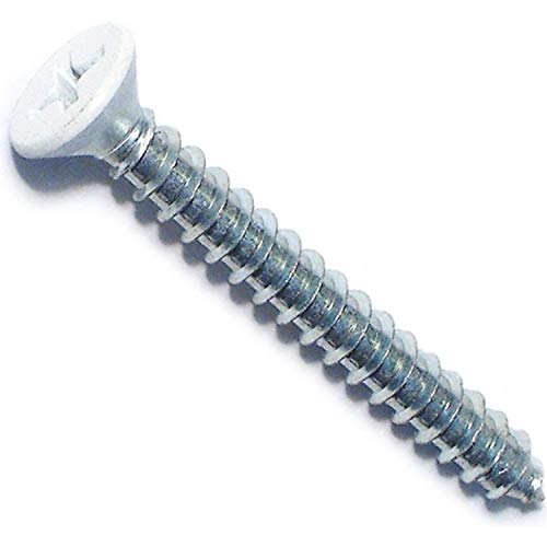 Slaige Hard-to-Find Fastener 014973160487 Phillips Flat Hinge Screws, 9 x 1-1/2, Piece-20,White - Image 5