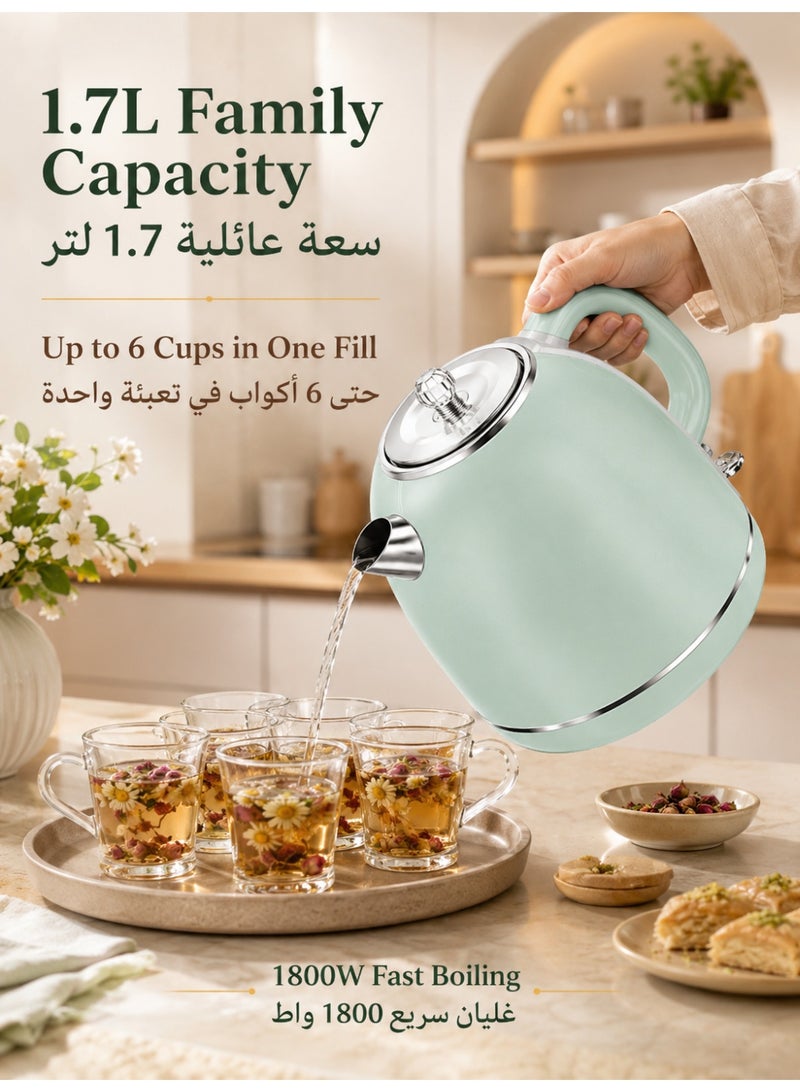 Three sheep Kettle with Boil Dry Protection, Detachable Power Base, Auto Shut Off, Fast Boil & Easy to Clean and Ideal for Hot Water, Tea or Coffee 1.7L - Image 2