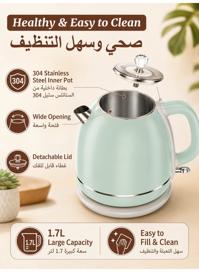 Three sheep Kettle with Boil Dry Protection, Detachable Power Base, Auto Shut Off, Fast Boil & Easy to Clean and Ideal for Hot Water, Tea or Coffee 1.7L - Image 4
