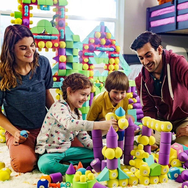 Blockaroo Magnetic Foam Building Blocks  50Piece Set Bath Toys for Toddlers Preschool Toys Bathtub Toys Sensory Toys Blocks for Toddlers 35 Engineering Toys for Kids 35 Bath Blocks - Image 3